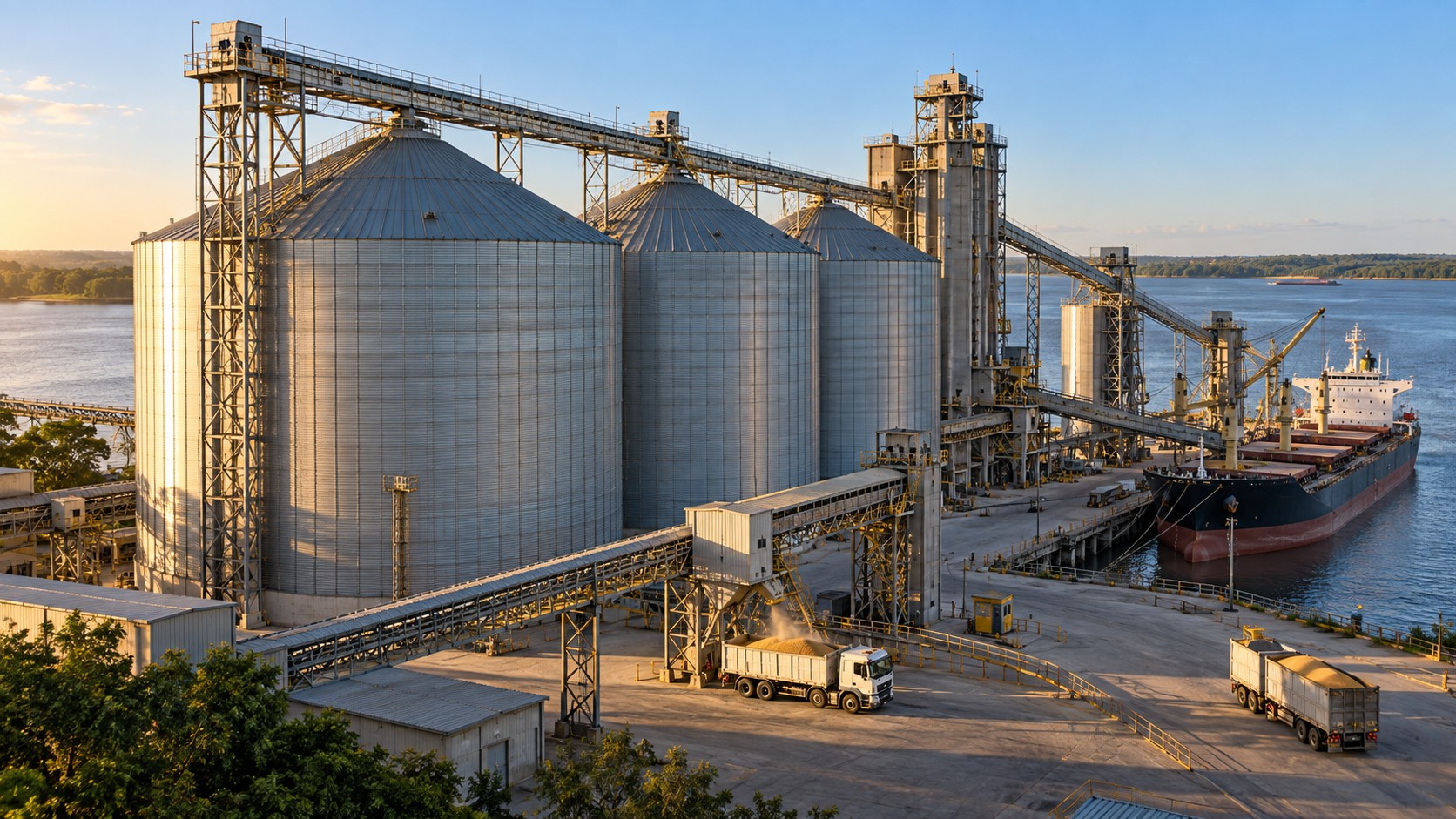 Ilustración de una terminal agroindustrial