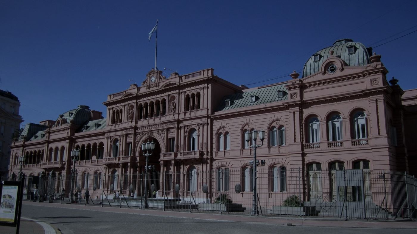 Fachada de la Casa Rosada, sede del Poder Ejecutivo argentino, en Buenos Aires